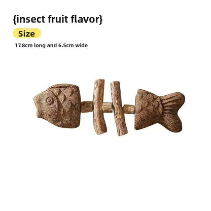 Catnip Fish Bone Chew Toy for Dental Play {{Product vendor}}