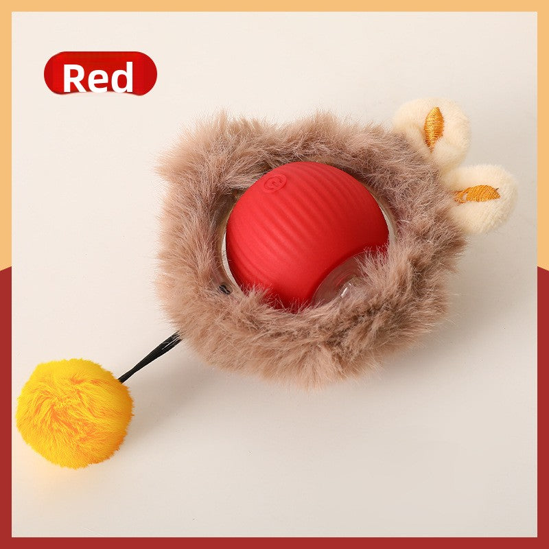 Automatic Rolling Cat Toy Ball with Rope {{Product vendor}}