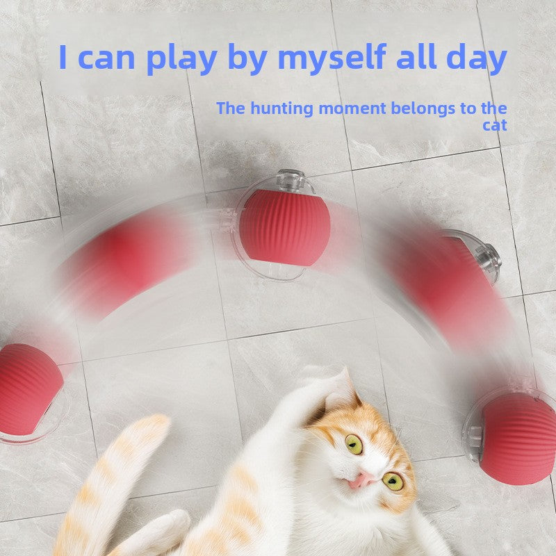Automatic Rolling Cat Toy Ball with Rope {{Product vendor}}