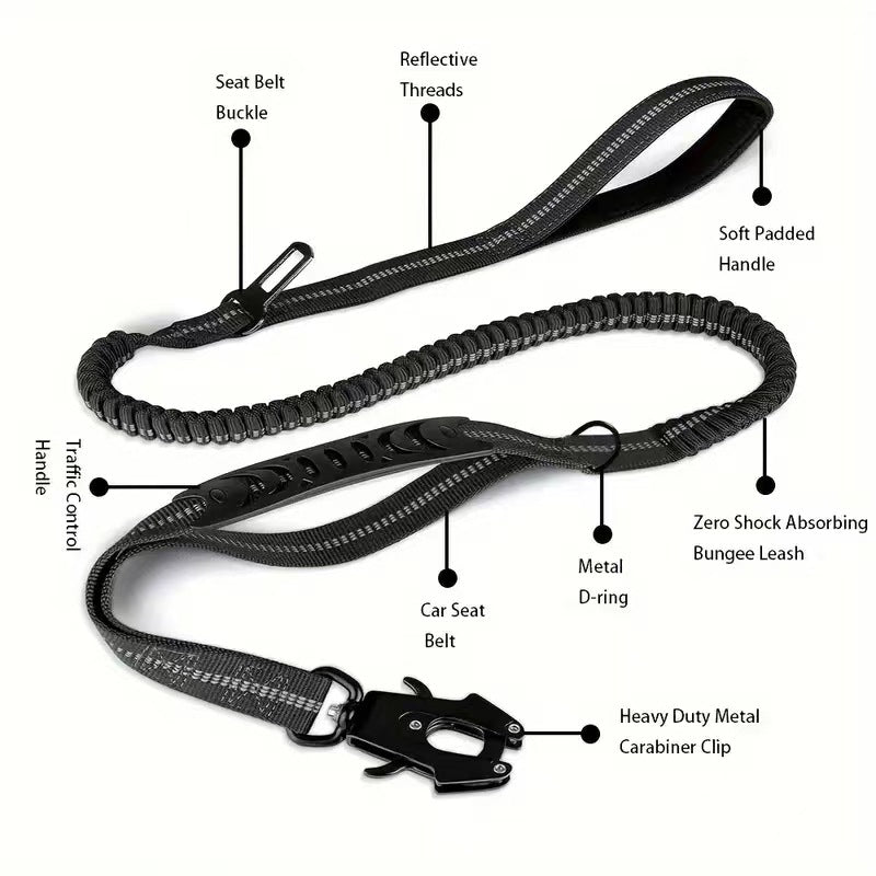 Pet Products Dog Frog Buckle Tactical Leash Dog Rope Large {{Product vendor}}