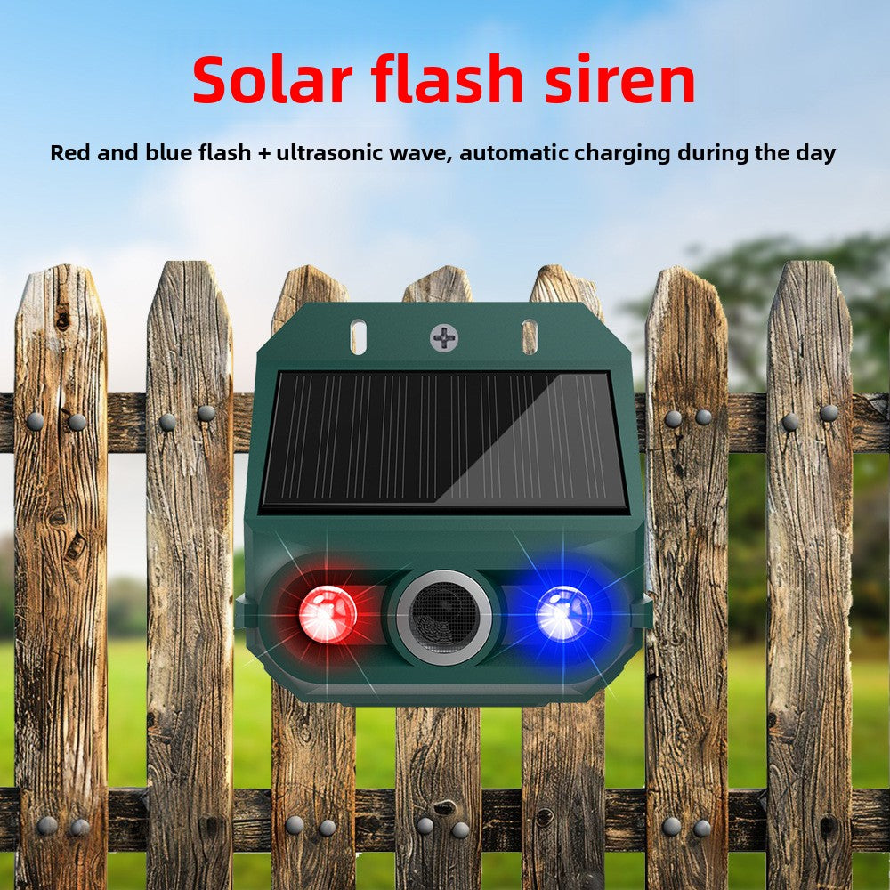 Solar Powered Animal Deterrent with Ultrasonic and Flash Technology {{Product vendor}}