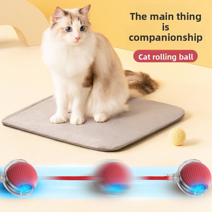 Automatic Rolling Cat Toy Ball with Rope {{Product vendor}}