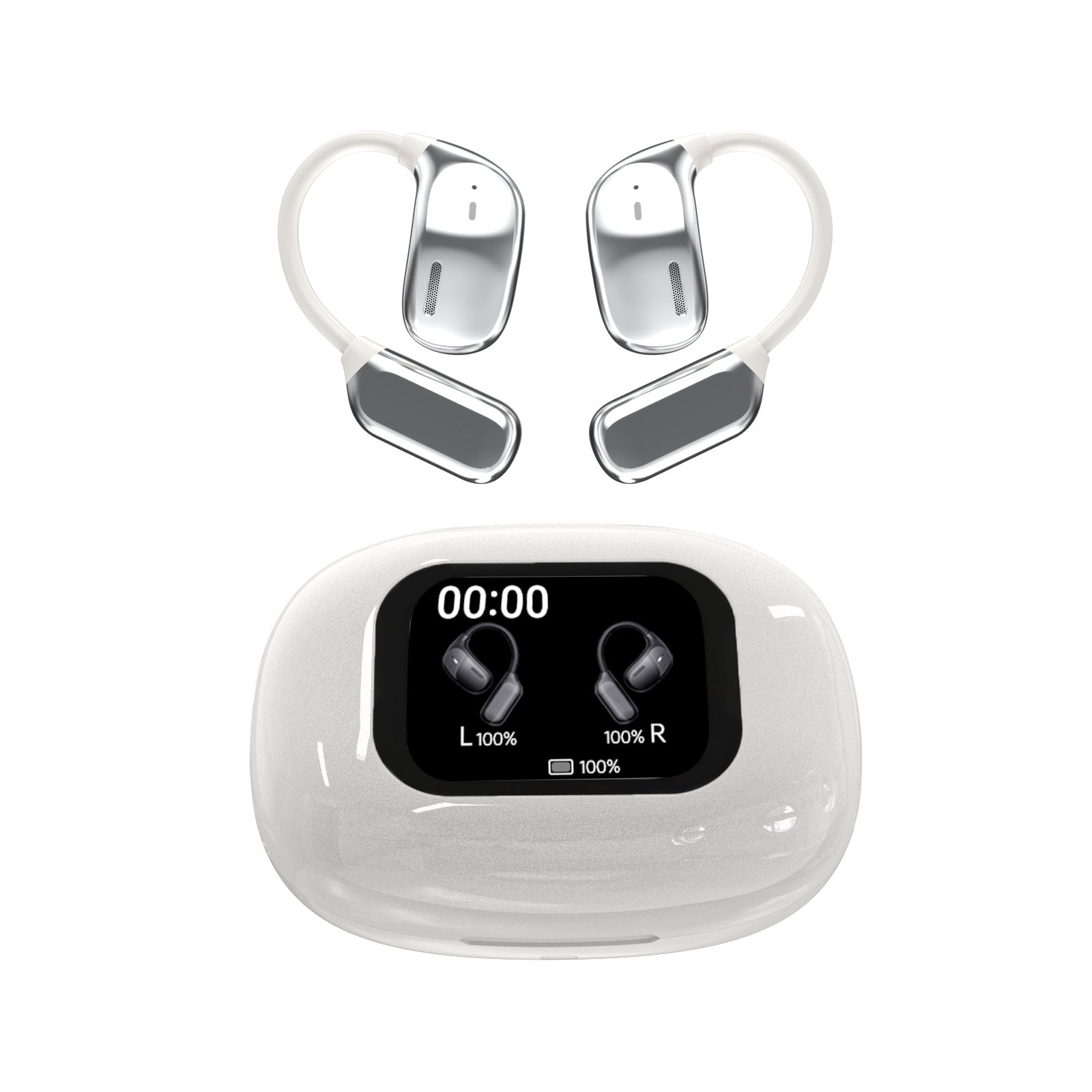 Wireless Bluetooth Headset with AI Translation and Color Display {{Product vendor}}