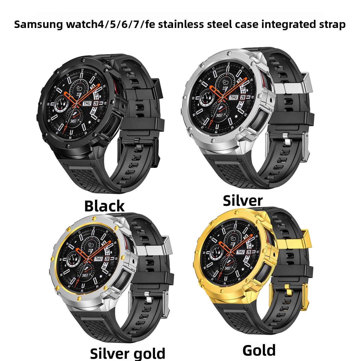 Samsung Watch Stainless Steel TPU Strap {{Product vendor}}
