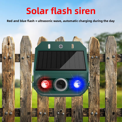 Solar Powered Animal Deterrent with Ultrasonic and Flash Technology {{Product vendor}}
