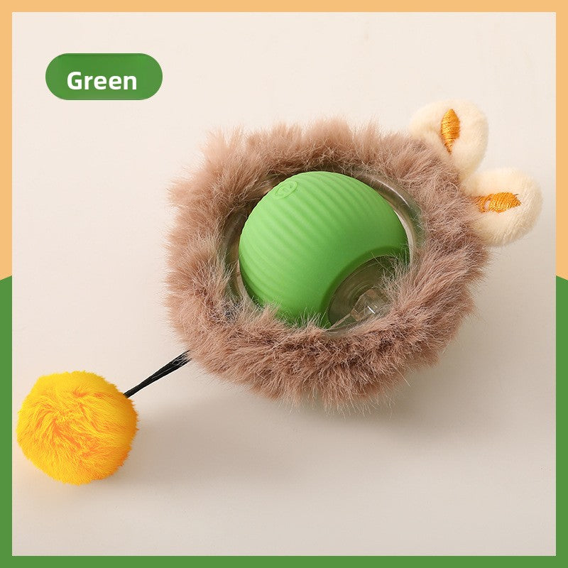 Automatic Rolling Cat Toy Ball with Rope {{Product vendor}}