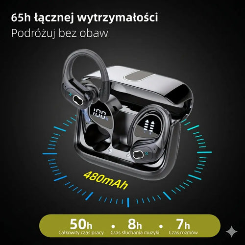 SŁUCHAWKI BEZPRZEWODOWE DOUSZNE TWS NS ANC ENC BLUETOOTH 5.3 IPX5 BASS {{Product vendor}}