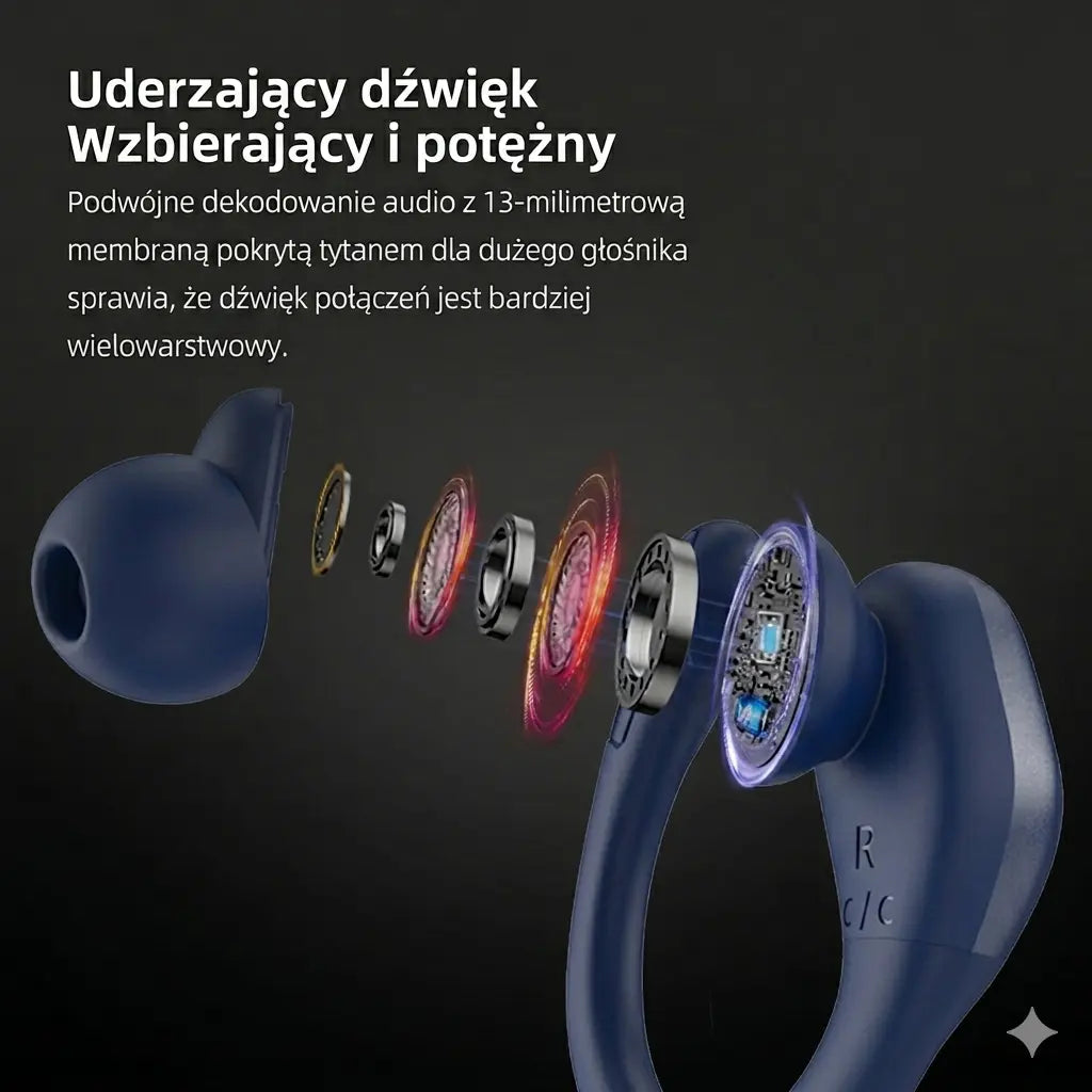 SŁUCHAWKI BEZPRZEWODOWE DOUSZNE TWS NS ANC ENC BLUETOOTH 5.3 IPX5 BASS {{Product vendor}}