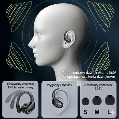 SŁUCHAWKI BEZPRZEWODOWE DOUSZNE TWS NS ANC ENC BLUETOOTH 5.3 IPX5 BASS {{Product vendor}}