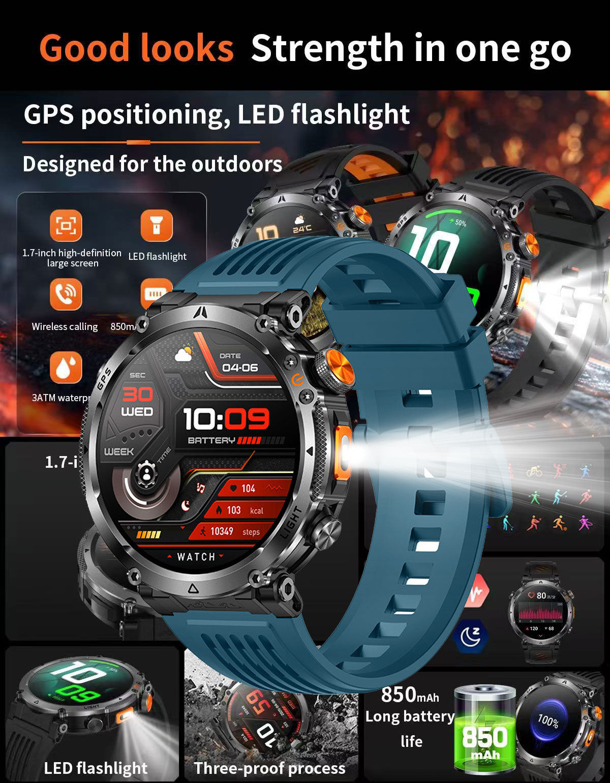 GPS Smart Watch with Health Monitoring {{Product vendor}}