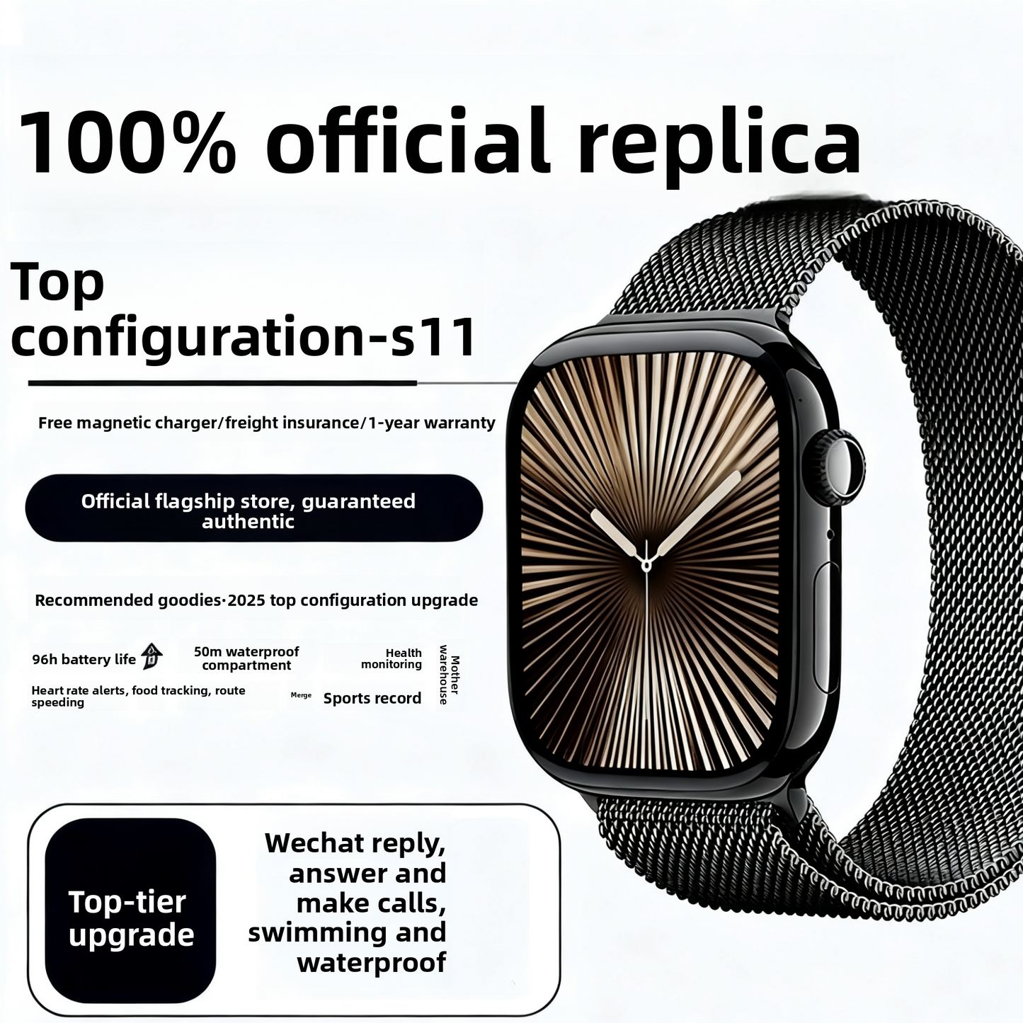 Smart Watch with Health Monitoring and Bluetooth Calling {{Product vendor}}