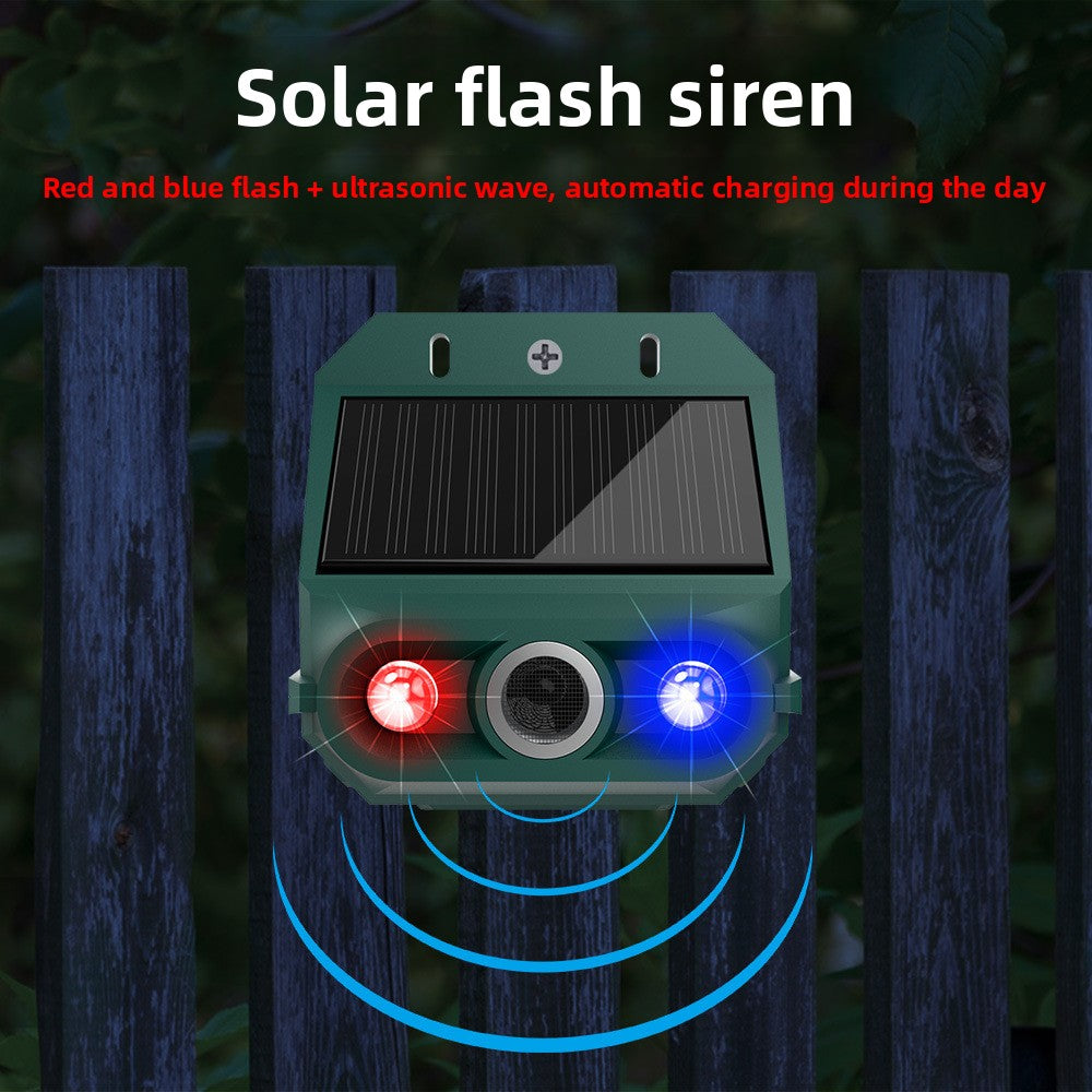 Solar Powered Animal Deterrent with Ultrasonic and Flash Technology {{Product vendor}}