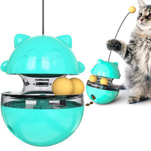 Cat toys, cat teaser sticks, slow food dispensers, leaky food balls {{Product vendor}}