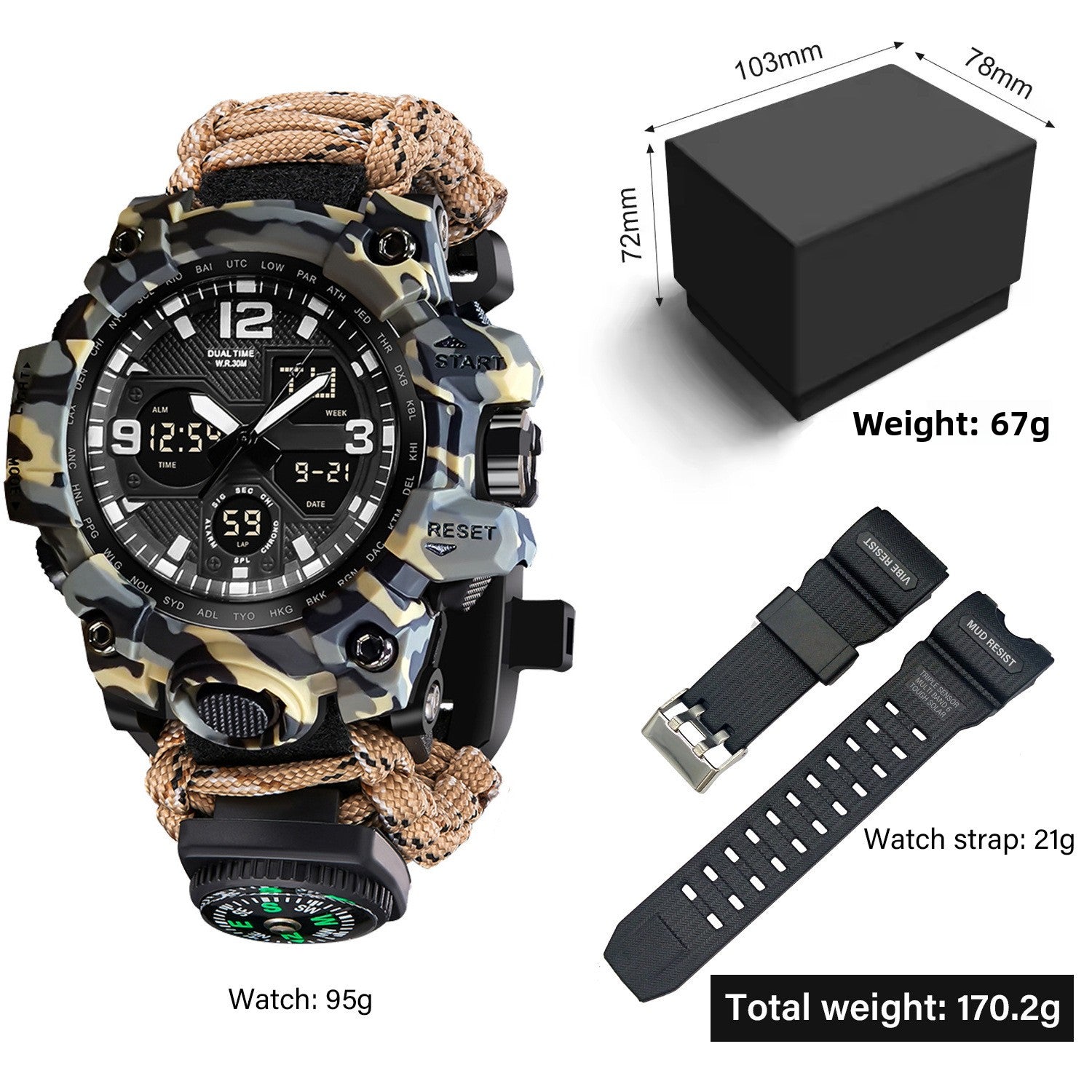 Dual Display Multifunction Outdoor Watch {{Product vendor}}