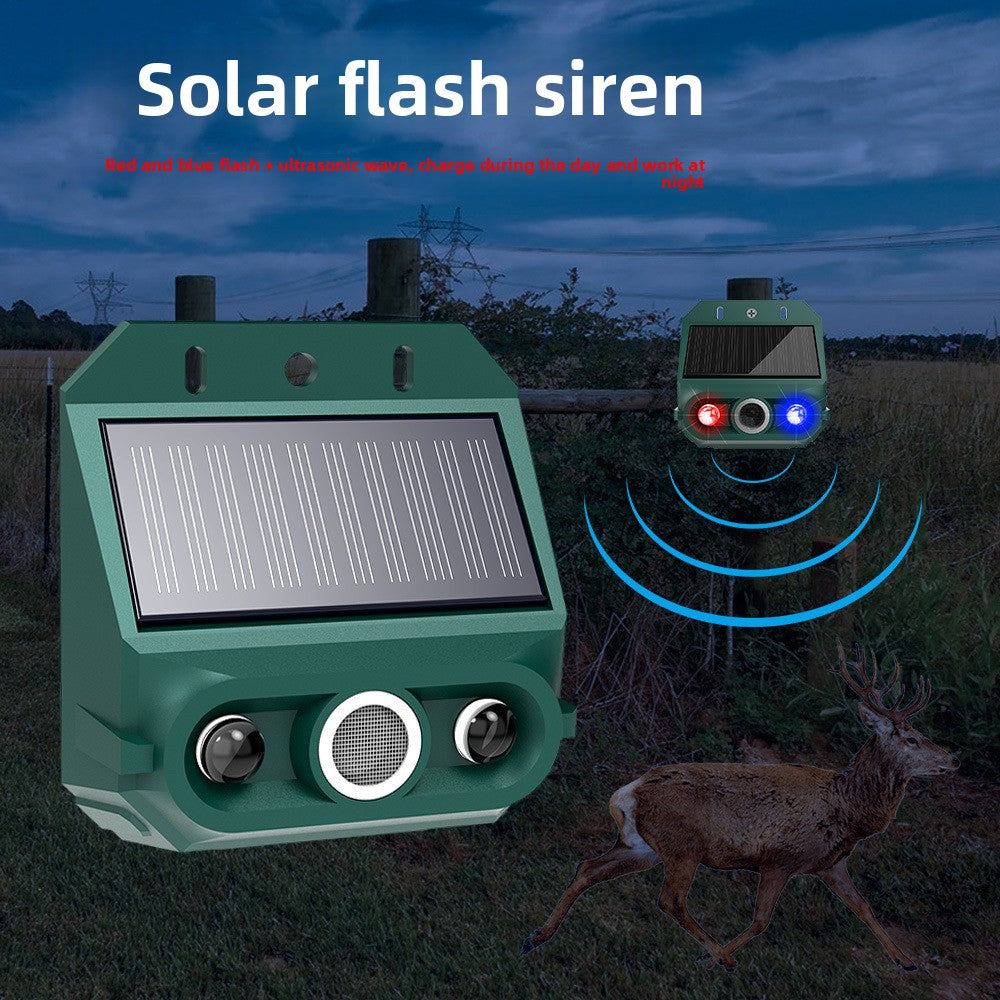Solar Powered Animal Deterrent with Ultrasonic and Flash Technology {{Product vendor}}