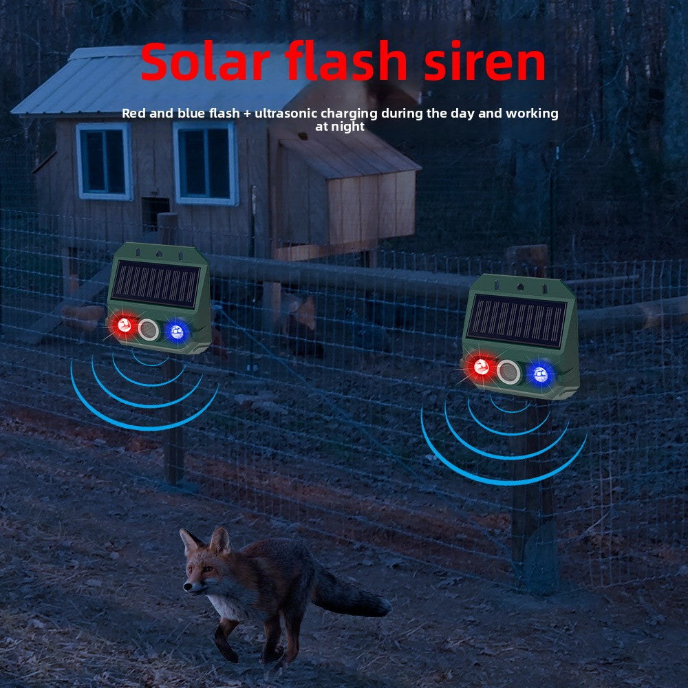 Solar Powered Animal Deterrent with Ultrasonic and Flash Technology {{Product vendor}}