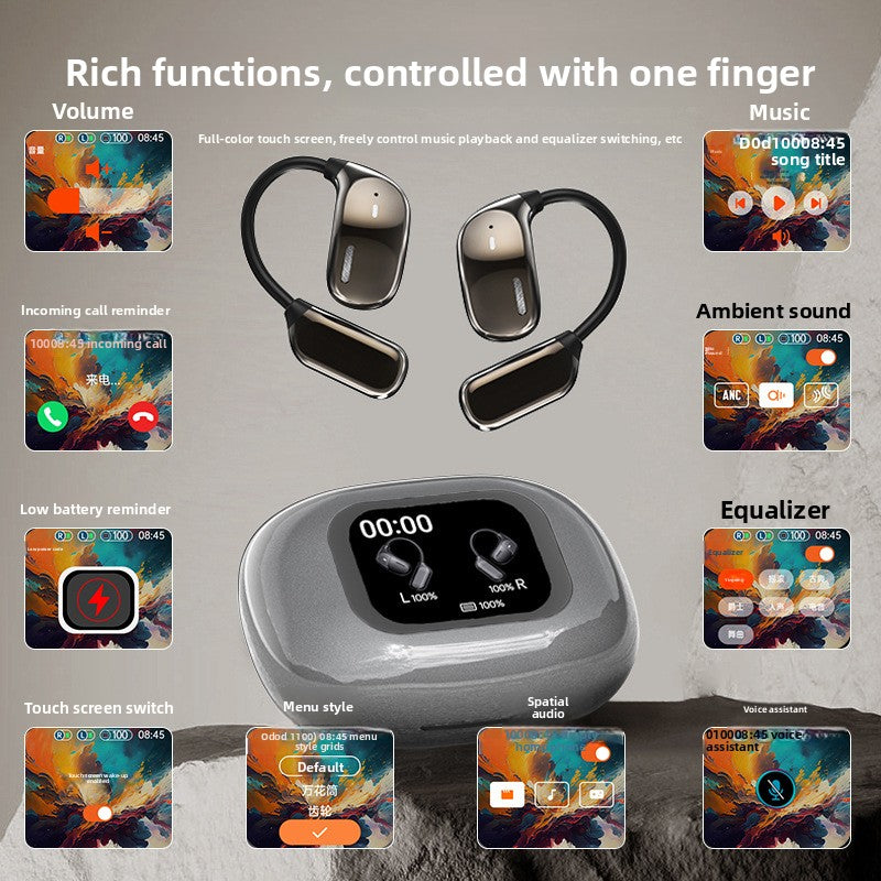 Wireless Bluetooth Headset with AI Translation and Color Display {{Product vendor}}